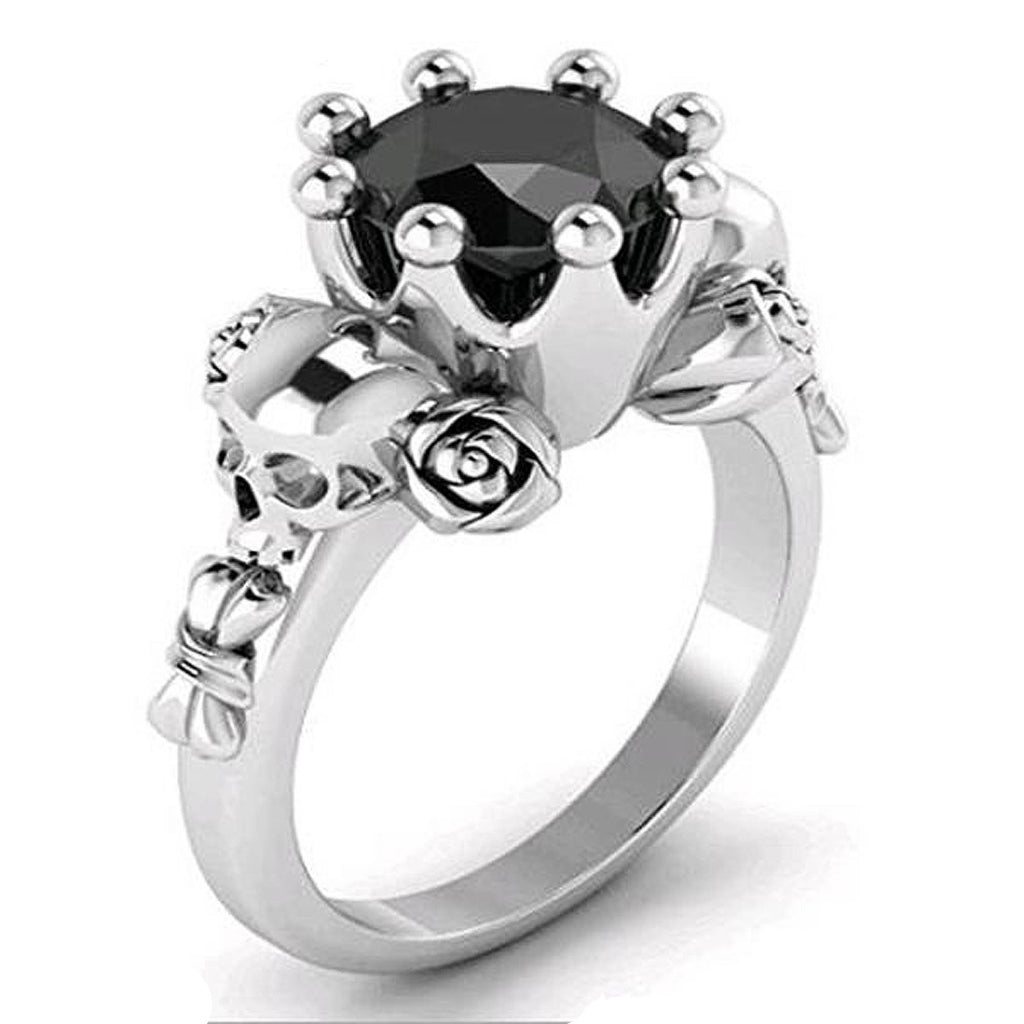 Austrian Classic Gothic Black Crystal CZ Ring