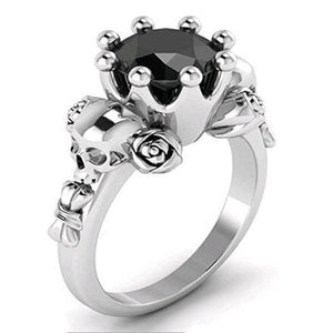 Austrian Classic Gothic Black Crystal CZ Ring