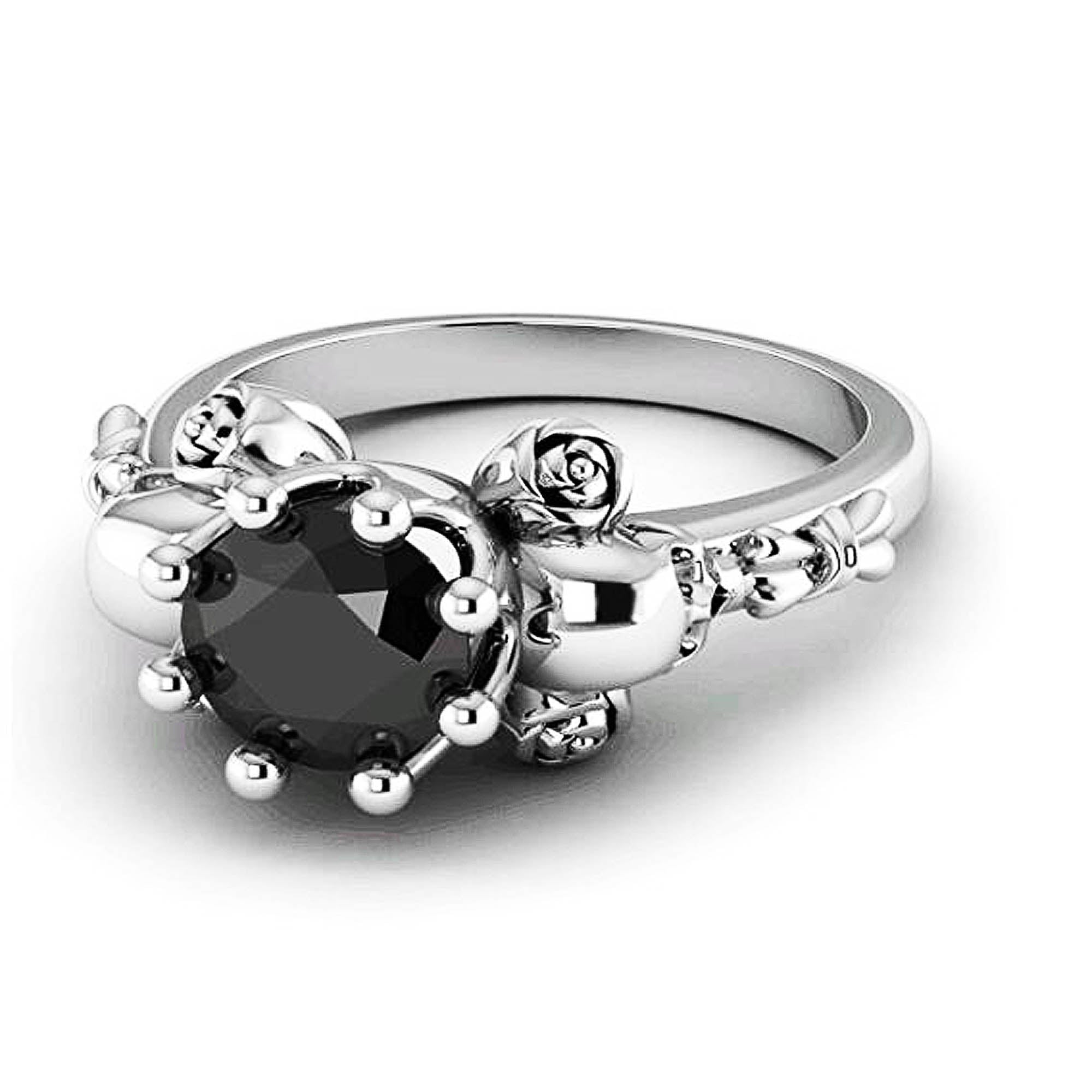 Austrian Classic Gothic Black Crystal CZ Ring