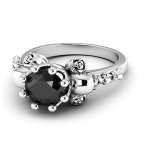 Austrian Classic Gothic Black Crystal CZ Ring
