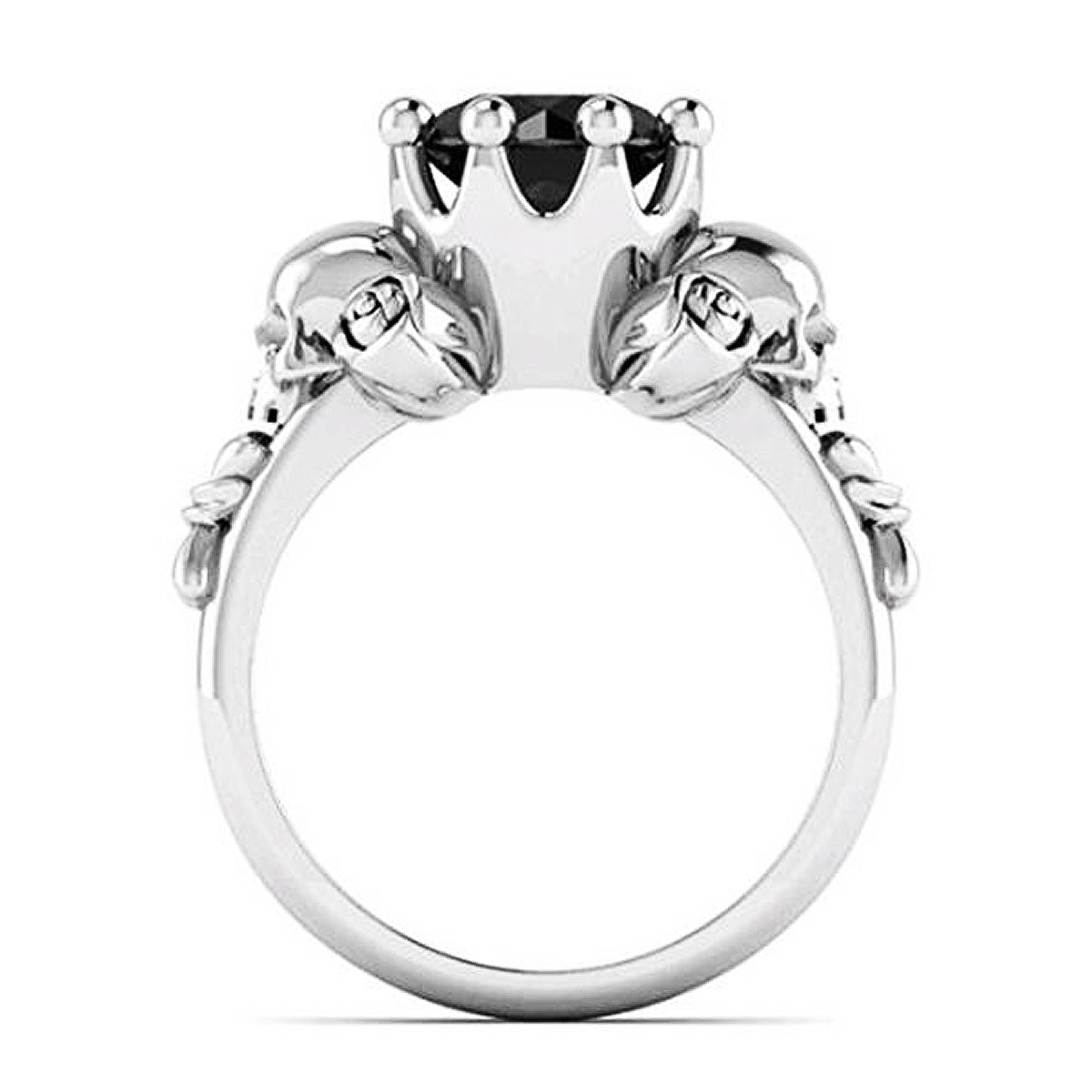 Austrian Classic Gothic Black Crystal CZ Ring