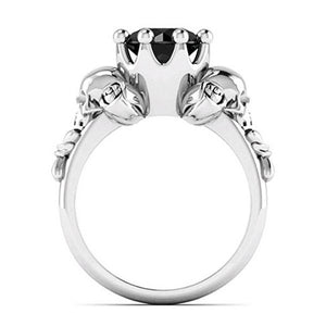 Austrian Classic Gothic Black Crystal CZ Ring