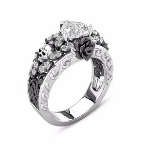 Austrian Rose Flower CZ Crystal Ring
