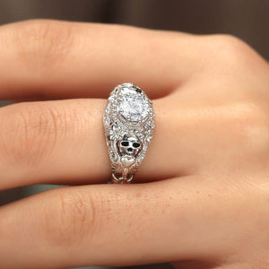 Austrian Gothic  Big CZ Crystal Ring