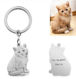 Personalized Photo Necklace or Keychain Sterling 925 Silver