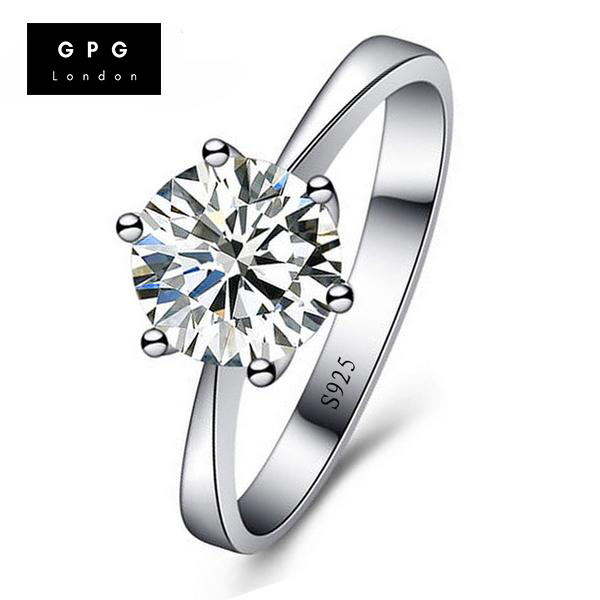 GPG Cubic Zirconia Platinum Ring
