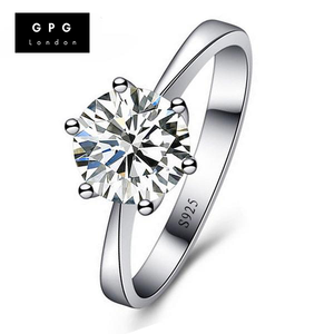 GPG Cubic Zirconia Platinum Ring