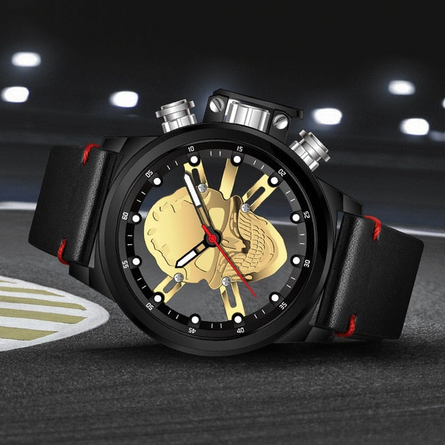 GPG™ 3D Hollow Skull Sport Watch