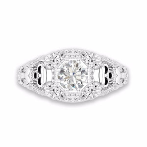 Austrian Gothic  Big CZ Crystal Ring